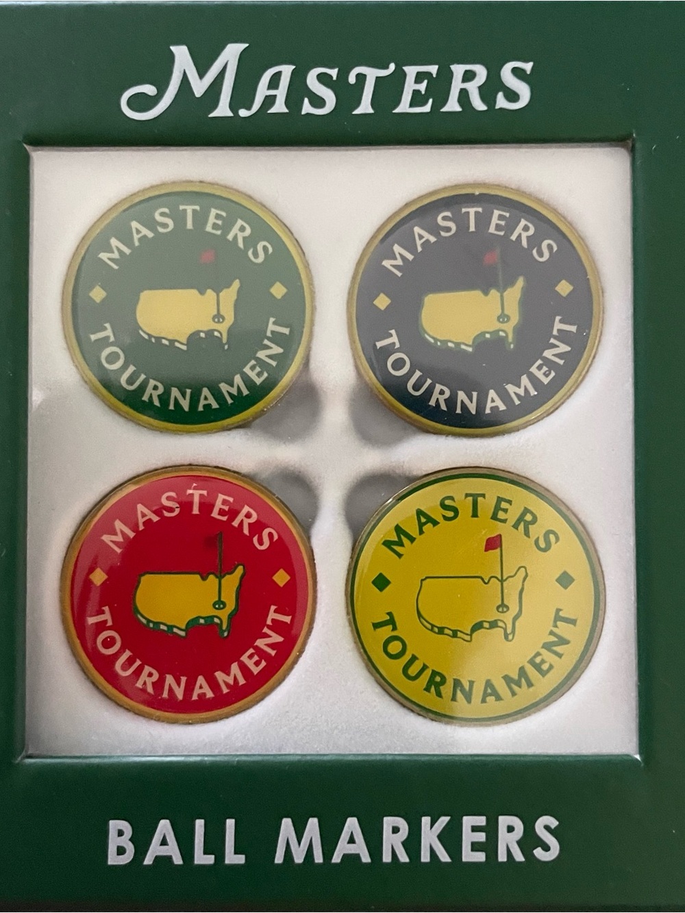 Masters Tournament Four-Color Enamel Ball Markers